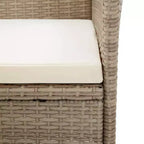 vidaXL Ensemble de salle à manger Beige, Blanc crème