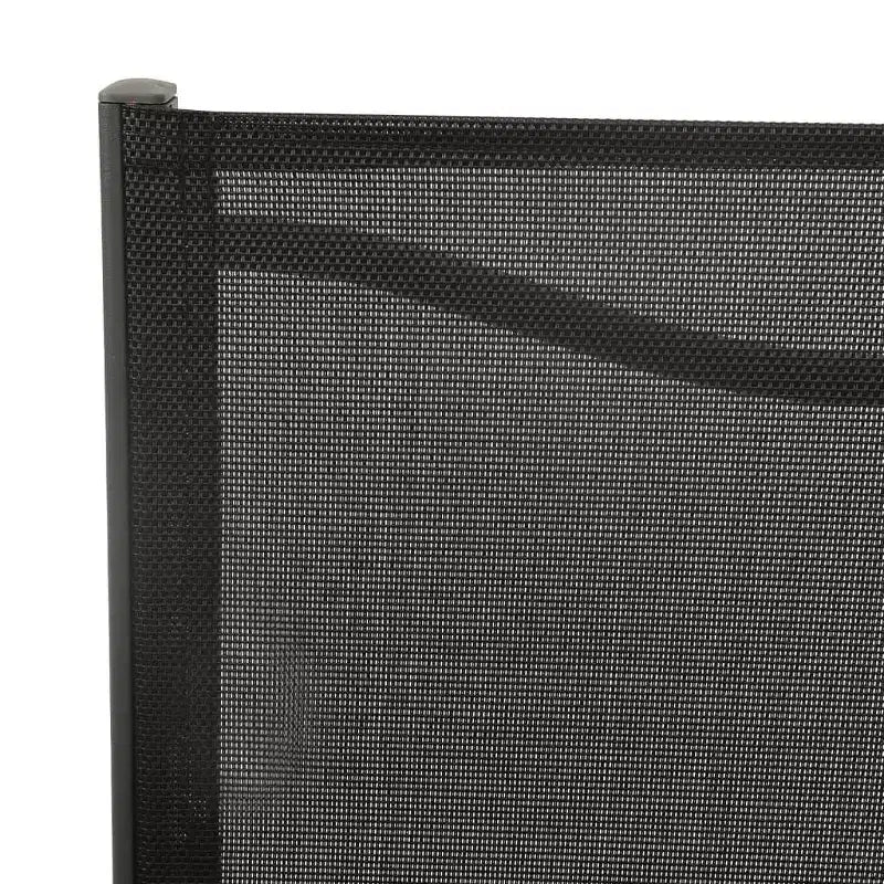 vidaXL Patio Dining Set Outdoor Table and Chair Conversation Set, Steel, Black, 5-Piece