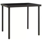vidaXL Patio Dining Set Outdoor Table and Chair Conversation Set, Steel, Black, 5-Piece