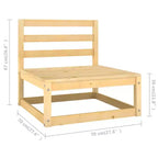 vidaXL Garden Lounge Set Natural Wood Solid Pinewood Modular