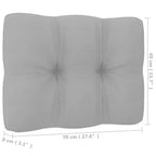 vidaXL Garden Lounge Set Natural wood, Grey cushions