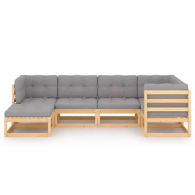 vidaXL Garden Lounge Set Pinewood Solid Pinewood Medium Modular
