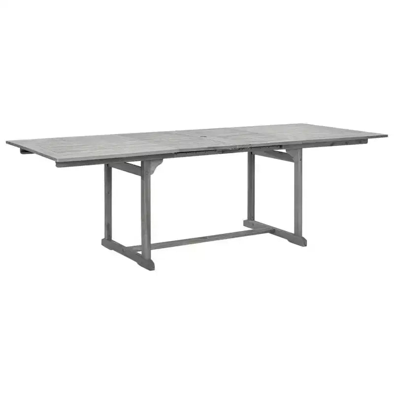 vidaXL Garden Dining Set Grey Solid acacia wood Standard Extendable