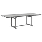 vidaXL Garden Dining Set Grey Solid acacia wood Standard Extendable