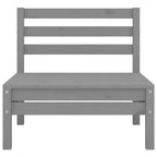 vidaXL Salon de jardin gris en pin massif 3 pièces modulable