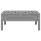 vidaXL Salon de jardin gris en pin massif 3 pièces modulable