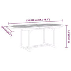 vidaXL Patio Dining Set Outdoor Extendable Table and Chair Solid Eucalyptus Wood