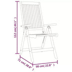 vidaXL Patio Dining Set Outdoor Extendable Table and Chair Solid Eucalyptus Wood