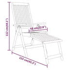 vidaXL Patio Dining Set Outdoor Extendable Table and Chair Solid Eucalyptus Wood