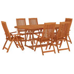 vidaXL Patio Dining Set Outdoor Extendable Table and Chair Solid Eucalyptus Wood