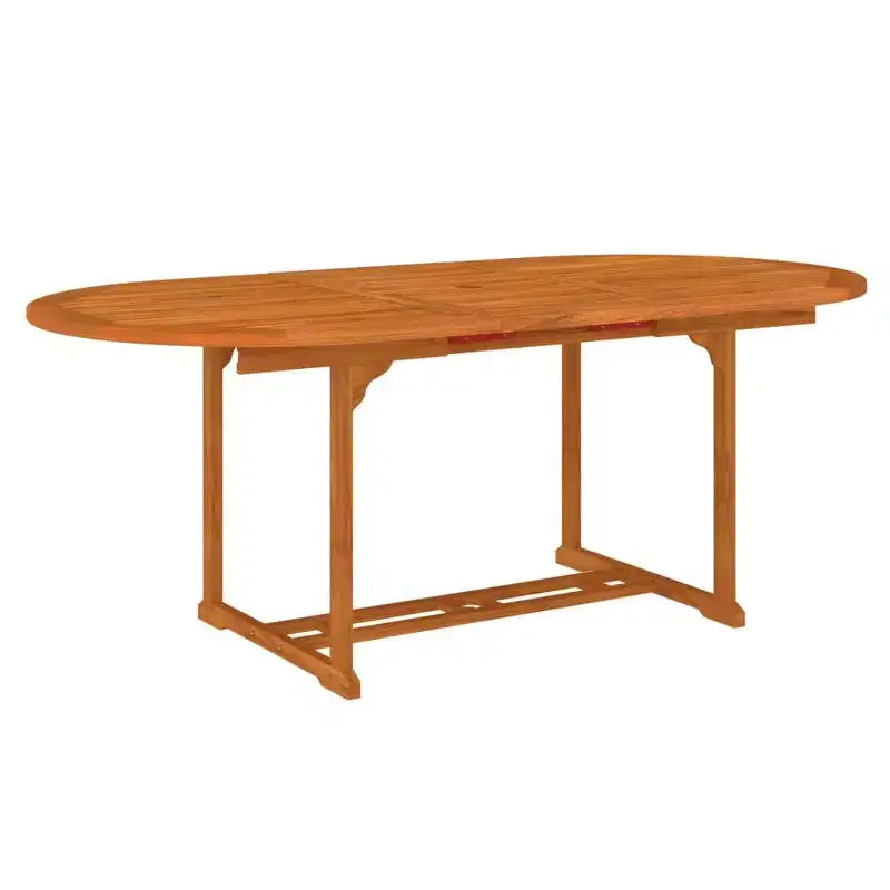 vidaXL Patio Dining Set Outdoor Extendable Table and Chair Solid Eucalyptus Wood