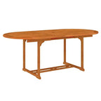 vidaXL Patio Dining Set Outdoor Extendable Table and Chair Solid Eucalyptus Wood