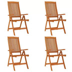vidaXL Ensemble de salle à manger de jardin Bois d'eucalyptus massif brun-rougeâtre Taille M