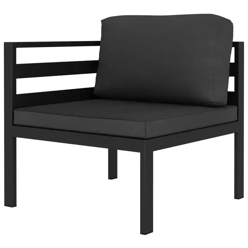 vidaXL Garden Lounge Set Anthracite Aluminum Modular Garden Lounge Set