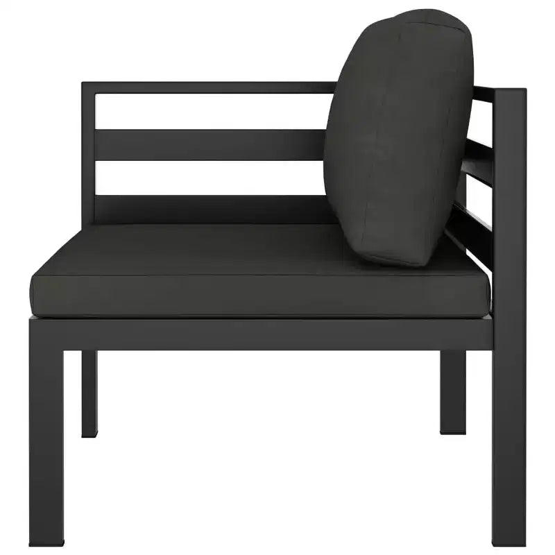 vidaXL Garden Lounge Set Anthracite Aluminum Modular Garden Lounge Set