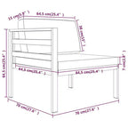 vidaXL Garden Lounge Set Anthracite Aluminum Modular Garden Lounge Set