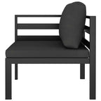 vidaXL 10-Piece Outdoor Aluminum Patio Lounge Set with Cushions - Modular Design/Weather-Resistant/Comfortable - Color Anthracite