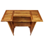 vidaXL Ensemble de bar de jardin Bois d'acacia massif Bois naturel Repose-pieds standard