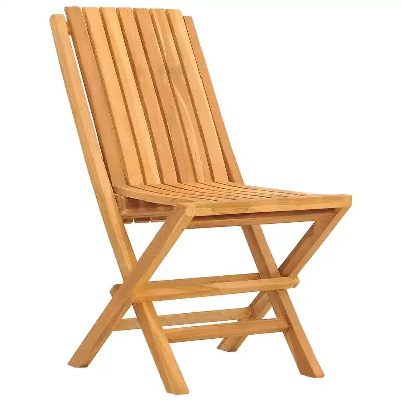 vidaXL Garden Dining Set Natural Wood Solid Teak Wood Medium Foldable