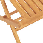 vidaXL Garden Dining Set Natural Wood Solid Teak Wood Medium Foldable