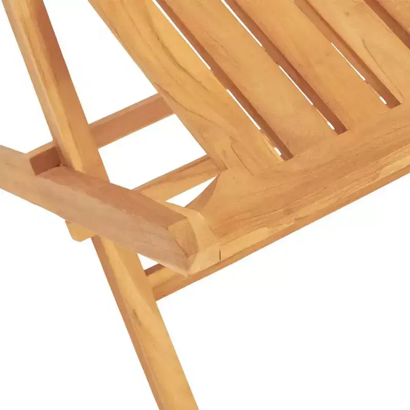 vidaXL Garden Dining Set Natural Wood Solid Teak Wood Medium Foldable