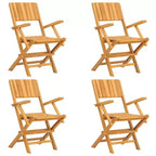 vidaXL Ensemble de salle à manger d'extérieur Table et chaises 5 pièces en bois de teck massif