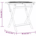 vidaXL Ensemble de salle à manger d'extérieur Table et chaises 5 pièces en bois de teck massif