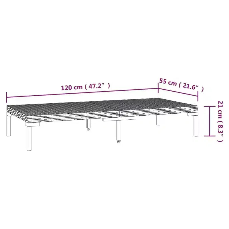 vidaXL Salon de jardin d'angle en résine tressée gris foncé