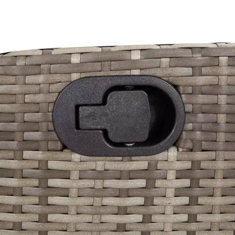 vidaXL Patio Dining Set with Cushions Outdoor Garden Seating Gray Poly Rattan