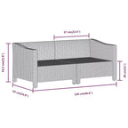 vidaXL Patio Furniture Set Outdoor Armchair with Cushions Gray Poly Rattan
