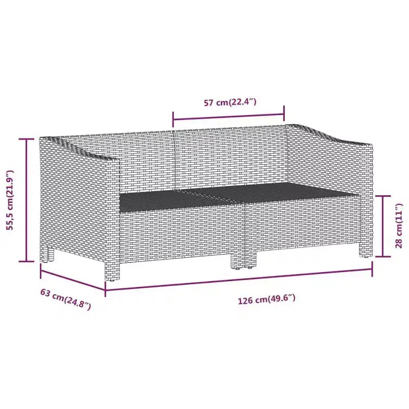 vidaXL Patio Furniture Set Outdoor Armchair with Cushions Gray Poly Rattan