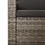vidaXL Salon de jardin Fauteuil et canapé avec coussins Résine tressée gris