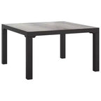 vidaXL Patio Lounge Set Sofa for Garden or Lawn, Black and Gray Poly Rattan