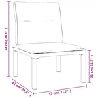vidaXL 7 Piece Patio Lounge Set Black and Gray Poly Rattan