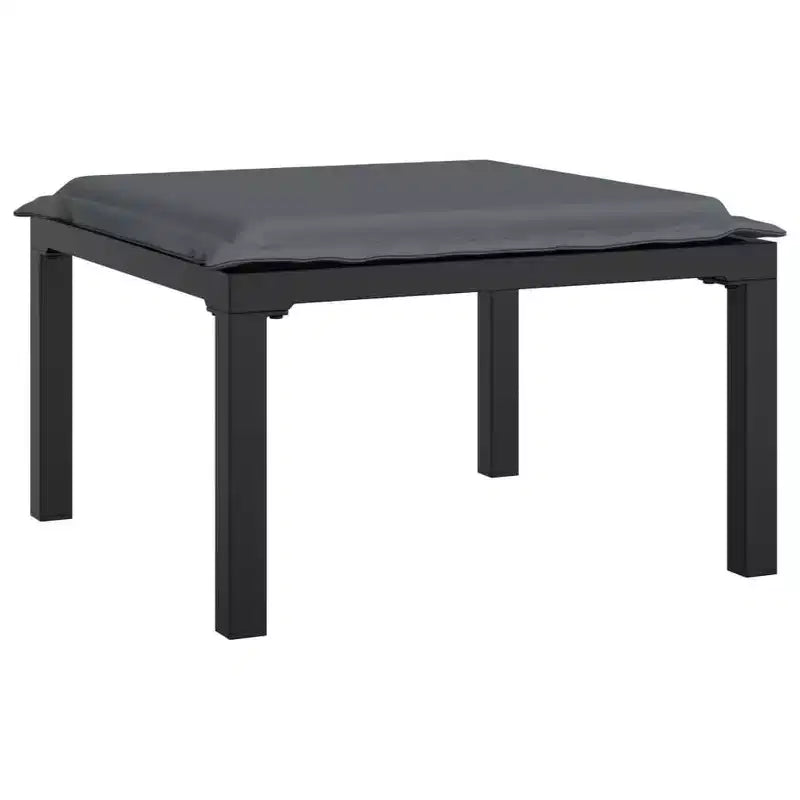 vidaXL 7 Piece Patio Lounge Set Black and Gray Poly Rattan