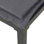vidaXL Salon de jardin 8 pièces en résine tressée noir et gris