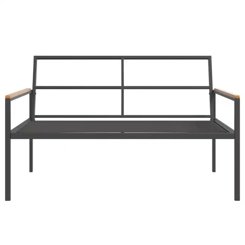 vidaXL 4 Piece Patio Lounge Set with Cushions Anthracite Steel