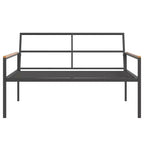 vidaXL 4 Piece Patio Lounge Set with Cushions Anthracite Steel