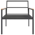 vidaXL 4 Piece Patio Lounge Set with Cushions Anthracite Steel