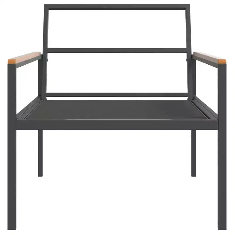 vidaXL 4 Piece Patio Lounge Set with Cushions Anthracite Steel