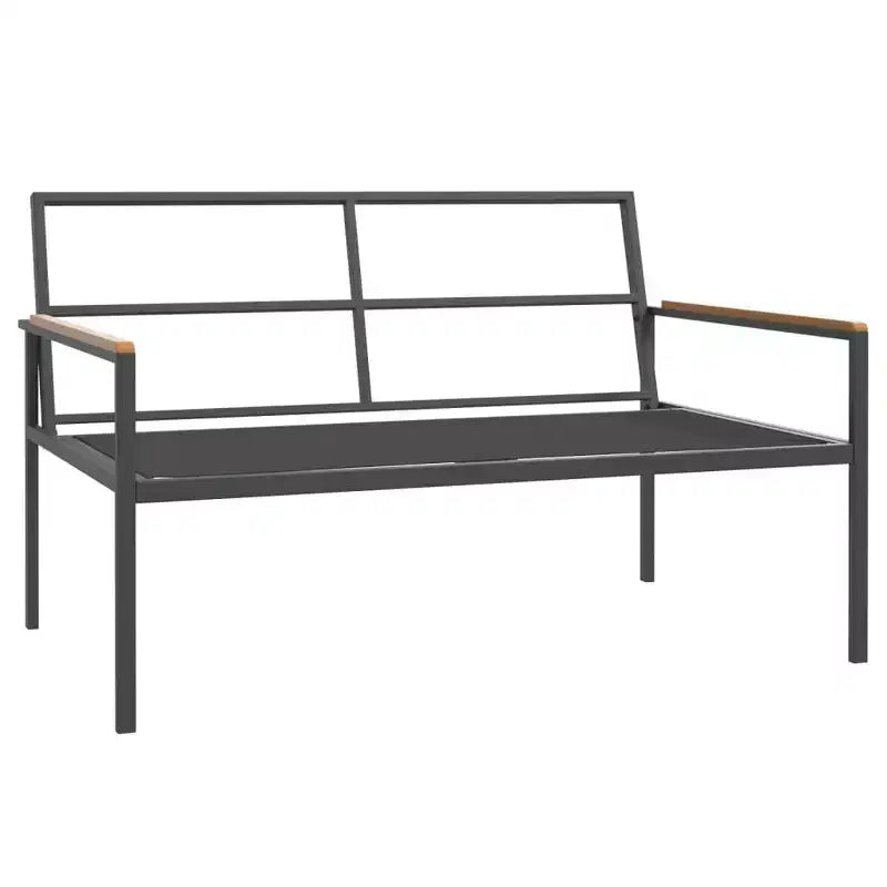 vidaXL 4 Piece Patio Lounge Set with Cushions Anthracite Steel