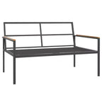 vidaXL 4 Piece Patio Lounge Set with Cushions Anthracite Steel