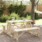vidaXL Garden Dining Set Natural wood Solid fir wood Medium Durable