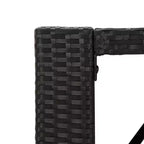 vidaXL Ensemble de bar de jardin 5 pièces en rotin synthétique avec table et tabourets et coussins – Noir