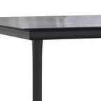 vidaXL Salon de jardin noir en résine tressée, acier et verre trempé - Longueur de table 80 cm, 4 pièces