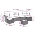 vidaXL Garden Sofa Set Beige