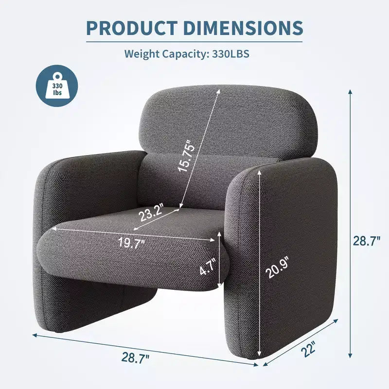 Chaise de style moderne, fauteuil de salon individuel, cadre en bois, design ergonomique, adaptée au salon, à la chambre, à l'appartement