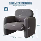 Chaise de style moderne, fauteuil de salon individuel, cadre en bois, design ergonomique, adaptée au salon, à la chambre, à l'appartement