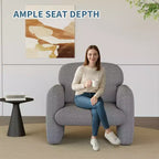 Chaise de style moderne, fauteuil de salon individuel, cadre en bois, design ergonomique, adaptée au salon, à la chambre, à l'appartement