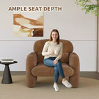 Chaise de style moderne, fauteuil de salon individuel, cadre en bois, design ergonomique, adaptée au salon, à la chambre, à l'appartement